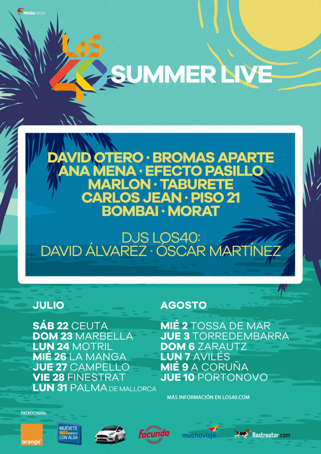 “Los 40 Summer Live” hace parada en Finestrat Que Hacer en Benidorm y